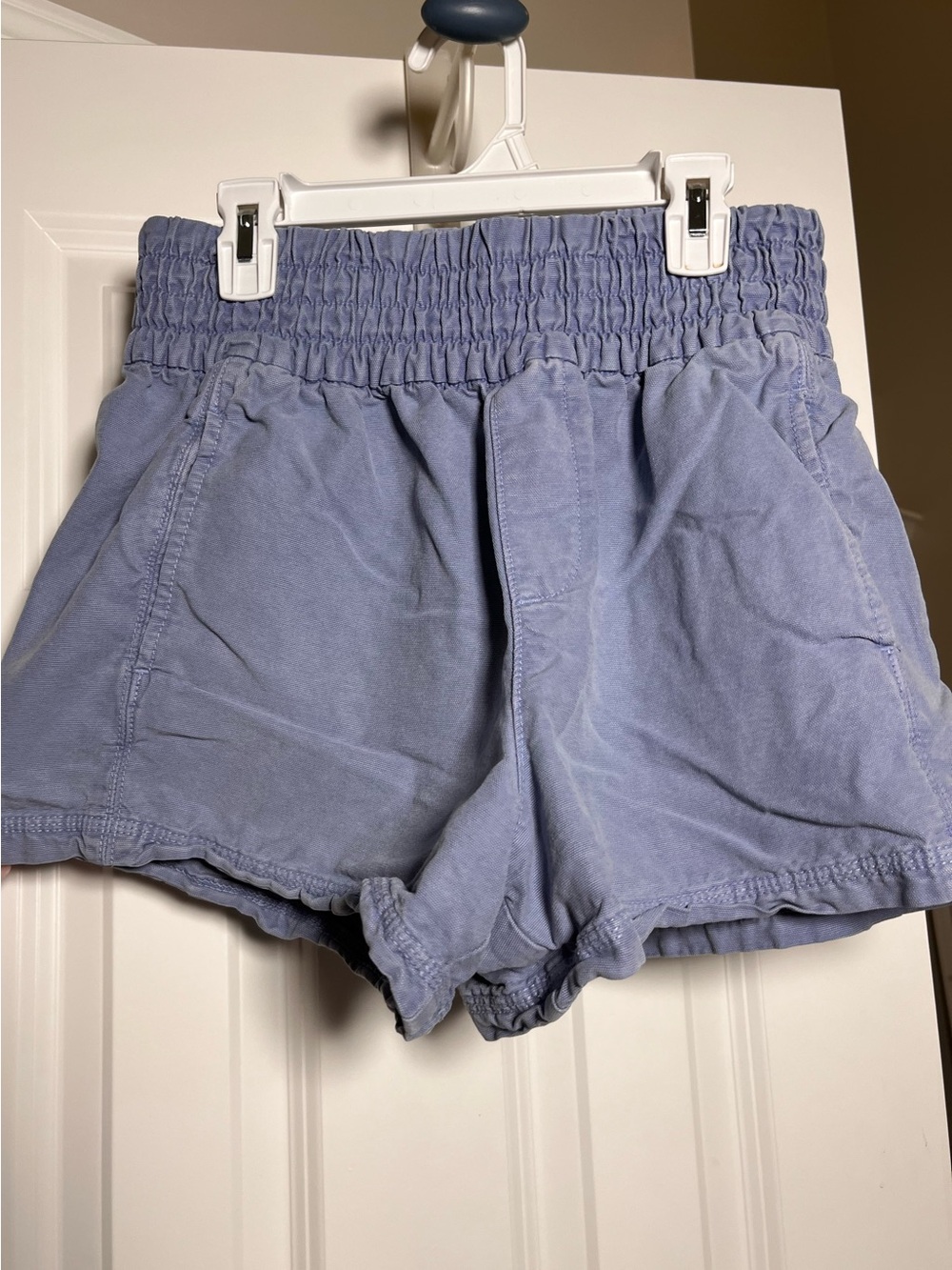 Aerie Blue Elastic Waistband Flowy Shorts Size Small